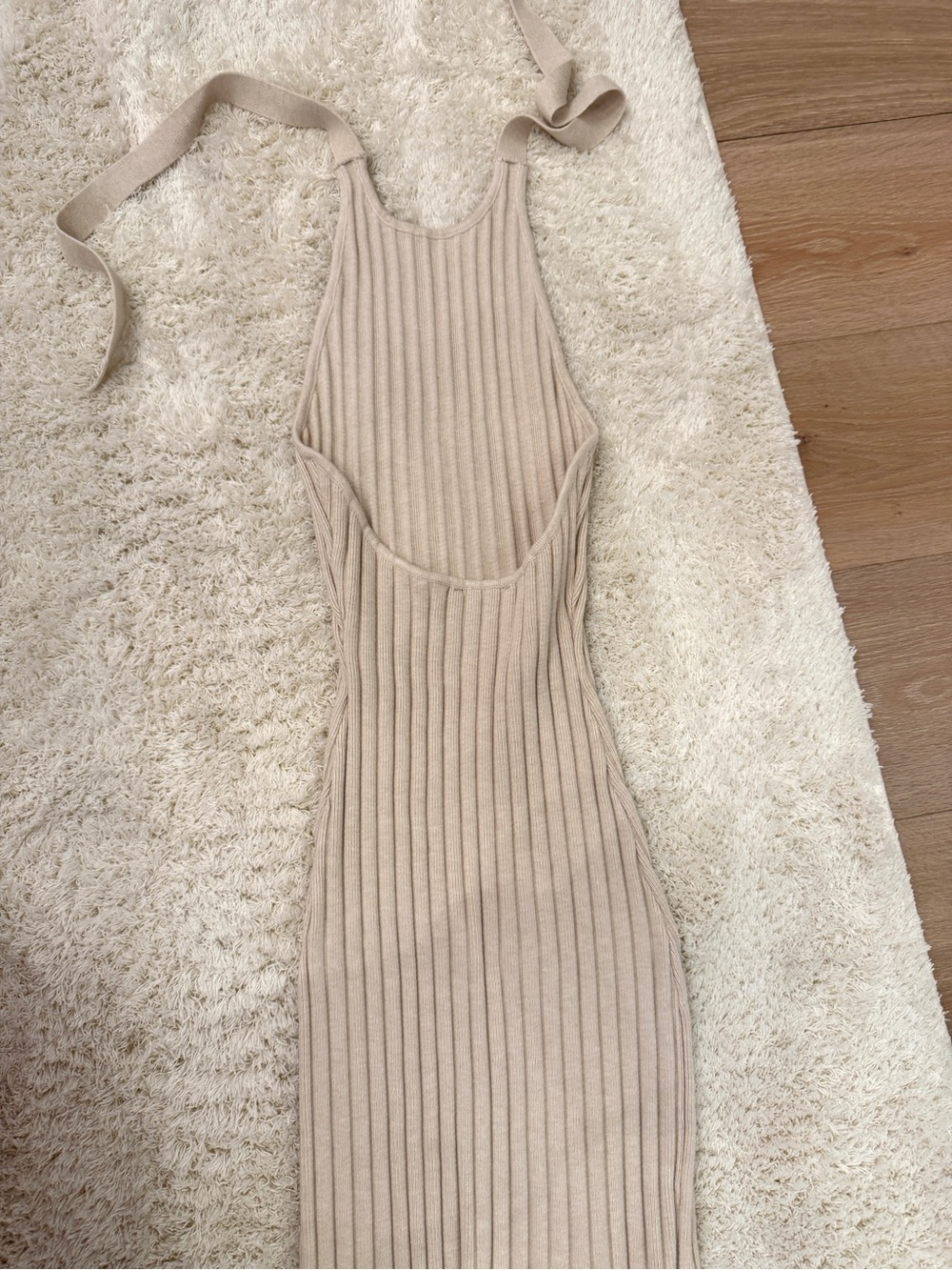 VICI Cream Fringe Halter Midi Dress - Picture 6 of 7